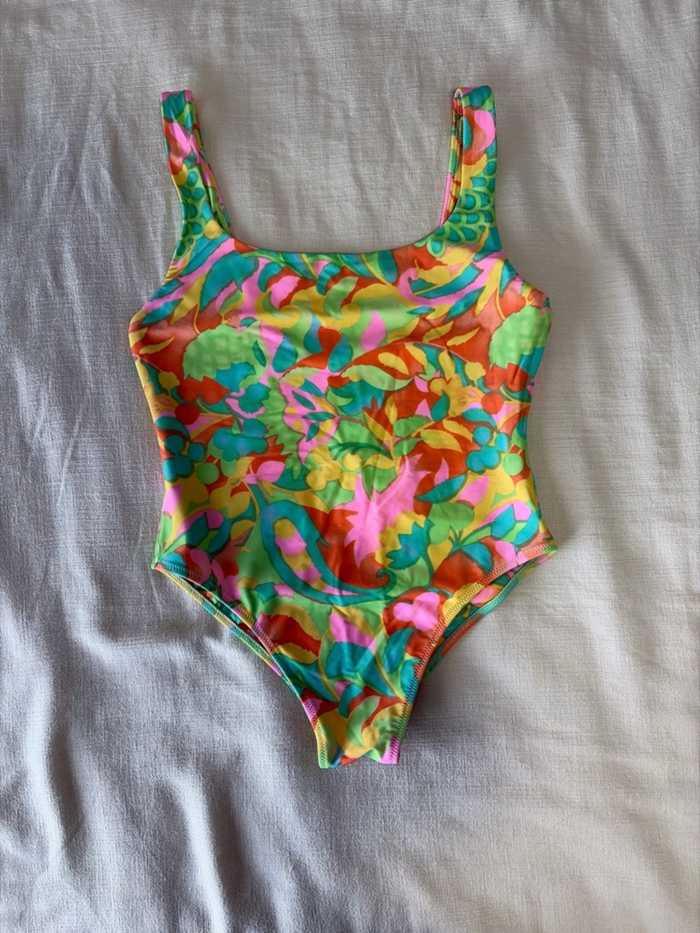 Show Me Your MuMu Neon Multi-Color Floral One-Piece Swimsuit